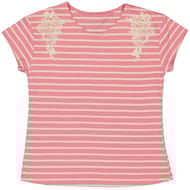 Tee shirt manches courtes femme OFF WHITE/ROSE PINK T38\40