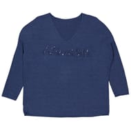 Pull manches longues femme INDIGO LA VIE EST BELLE 50\52