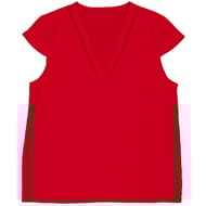Tee shirt manches courtes femme ROUGE FONCE 50\52