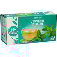 Carrefour classic' infusion verveine menthe 25 sachets de 1.3g