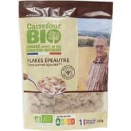 Carrefour bio flakes épeautre sans sucres ajoutés 250g