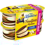 La laitiere feuilleté de mousse vanille 4x57g offre découverte
