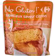 Carrefour no gluten préparation gâteau moelleux saveur citron 500g