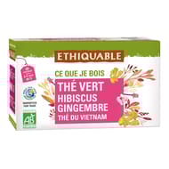 Ethiquable thé vert hisbiscus gimgembre bio 36g