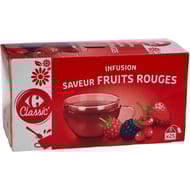 Carrefour classic' infusion saveur fruits rouges 25 sachets de 1.6g