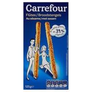 Carrefour classic' biscuits apéritifs flûtes sésame 125g