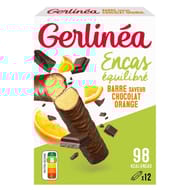 Gerlinéa 12 barres hyperprotéinées chocolat et orange 372g
