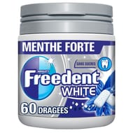 Freedent white chewing-gum sans sucres menthe forte x60-84g