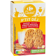 Carrefour classic' biscuits p'tit déj saveur fruits rouges 300g