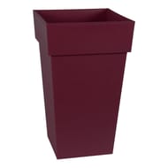Pot toscane haut carre 39x39x65cm 62l - rouge bourgogne