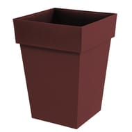 Pot toscane mi-haut carre 39x39x53cm 51l - rouge bourgogne