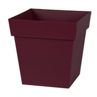 Pot toscane carre 32 cm 22l - bourgogne