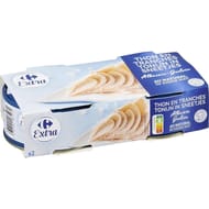 Carrefour extra thon en tranches albacore au naturel lot de 2 400g