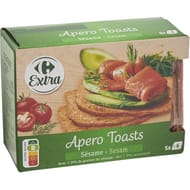 Carrefour extra toasts fins sésame 100g