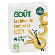 Good goût biscuits tout ronds à la vanille bio 80g