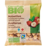 Carrefour bio noisettes décortiquées et grillées 90g
