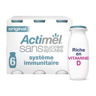 Actimel à boire nature sans sucre ajouté 6x100g