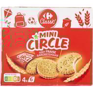 Carrefour classic' biscuits gôut fraise pocket 168g