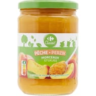 Carrefour classic' compote pêche avec morceaux - 580g