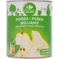 Carrefour fruits au sirop poires williams 455g
