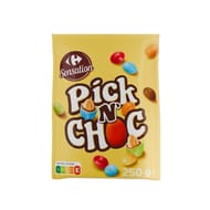 Carrefour sensation bonbons cacahuètes chocolat lait 250g