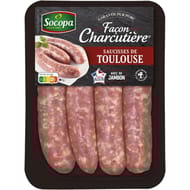 Saucisse de Toulouse x4 400g Socopa