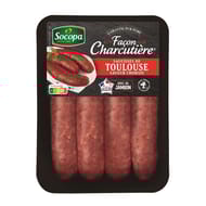 Saucisse de toulouse saveur chorizo x4 400g Socopa