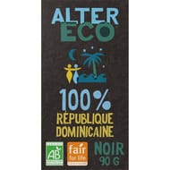 Alter eco chocolat noir république dominicaine 100% bio 100g