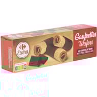 Carrefour extra gaufrettes chocolat noir 125g