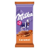 Milka tablette chocolat caramel 2x100-200g