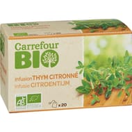 Carrefour bio infusion thym citron bio 20 sachets - 30g