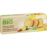 Carrefour bio biscuit sablés amande citron 200g