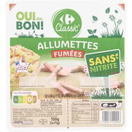Carrefour classic' allumettes de lardons fumées 150g