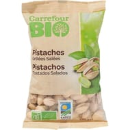 Carrefour bio pistaches grillées salées 125g