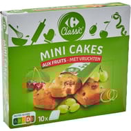 Carrefour classic' gâteaux mini cakes aux fruits 300g