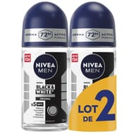 Nivea déodorant bille homme black&white original 50ml x2