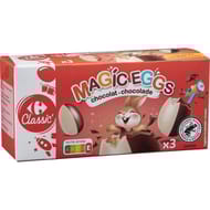Carrefour classic' chocolat oeufs magic eggs avec jouet - 60g