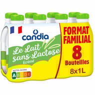 Candia lait sans lactose écrémé stérilisé uht 8x1l