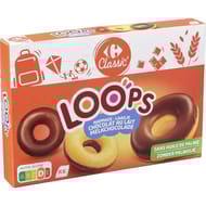Carrefour classic' gâteaux loops chocolat lait 180g