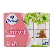 Carrefour essential papier toilette confort x12