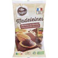 Carrefour original madeleines marbrées au chocolat 600g