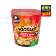Carrefour Sensation nouilles instantanées saveur boeuf et soja 62g