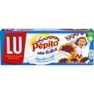 Lu pépito mini choco 6 sachets de 6 biscuits soit 225g