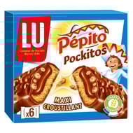 Lu Pépito pockitos barre x6 chocolat lait 162g
