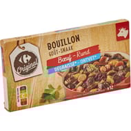 Carrefour original bouillon goût boeuf dégraissé 12x10g