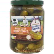 Carrefour extra cornichons aigre-doux 425g