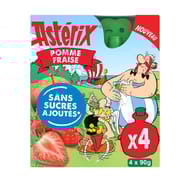 Les vergers chateaubourg compotes astérix goudes pommes fraises sans sucres ajoutés x4 - 360gCord