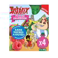 Les vergers de chateaubourg compotes astérix goudes pommes framboises sans sucres ajoutés x4 - 360g