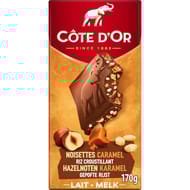 Cote d'or ultra gourmand lait noisette caramel riz 170g