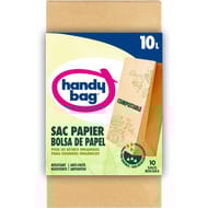 Handy bag sacs papier compostable 10l x10